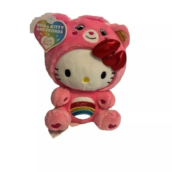 NEW 3 Sanrio Hello Kitty Cinnamoroll Badtz-Maru X Care Bears 10" Limited Plush - Picture 6 of 7